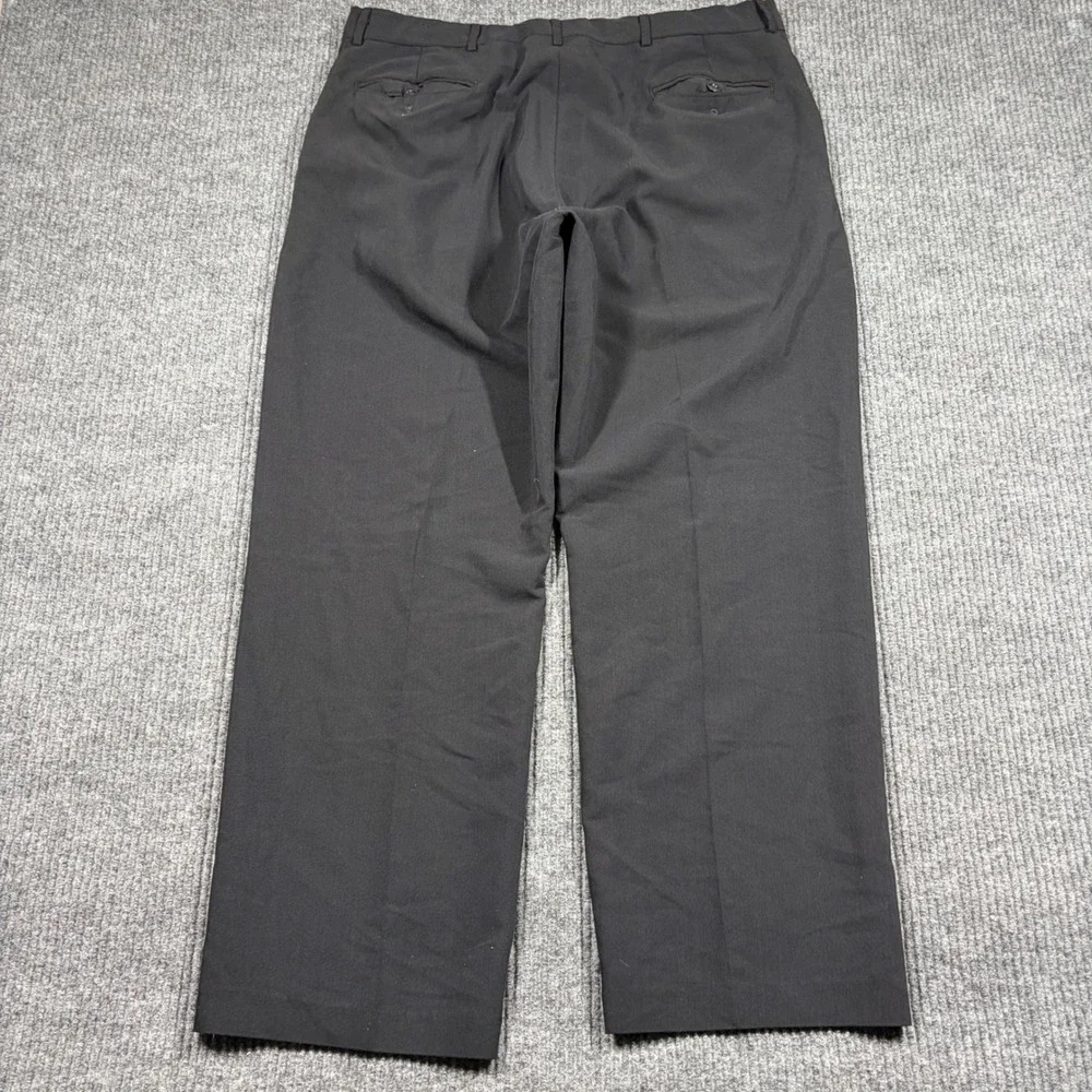 Haggar Pants Mens 38x30 Black Dacron Polyester Viscose Rayon Dress